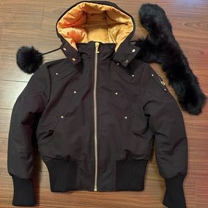 Brand new Women’s Moose Knuckle’s Black/Gold Ballistic Bomber
